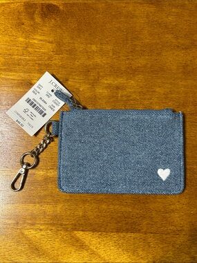 NWT J.Crew denim card wallet